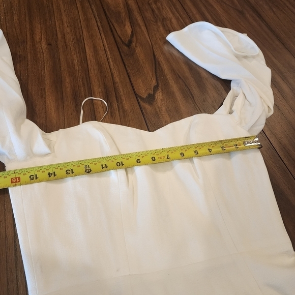 BHLDN Dress The Population Erin white off the shoulder cocktail mini Midi dress - Picture 7 of 16